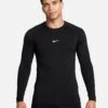 Nike Men's Dri-FIT Slim Long-Sleeve Fitness Top (010 - Black/White) 2 Nike Men's Dri-FIT Slim Long-Sleeve Fitness Top (010 - Black/White) -FastStride Gear M NP DF SLIM TOP LS