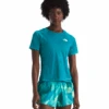 The North Face Women's Sunriser Short-Sleeve (Deep Teal) 1 The North Face Women's Sunriser Short-Sleeve (Deep Teal) -FastStride Gear NF0A8BBX6GO HERO 2