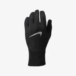 Women's Nike Dri-FIT Fleece Run Gloves (Black/Silver)