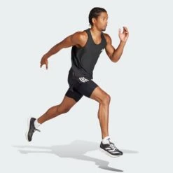 ADIDAS Men's OTR Base Tank (Black) -FastStride Gear Own The Run Tank Top Black IN1499 25 model