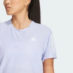 ADIDAS Women's OTR Base Tee (Violet Tone) 10 ADIDAS Women's OTR Base Tee (Violet Tone) -FastStride Gear Own The Run Tee Purple JD6435 41 detail