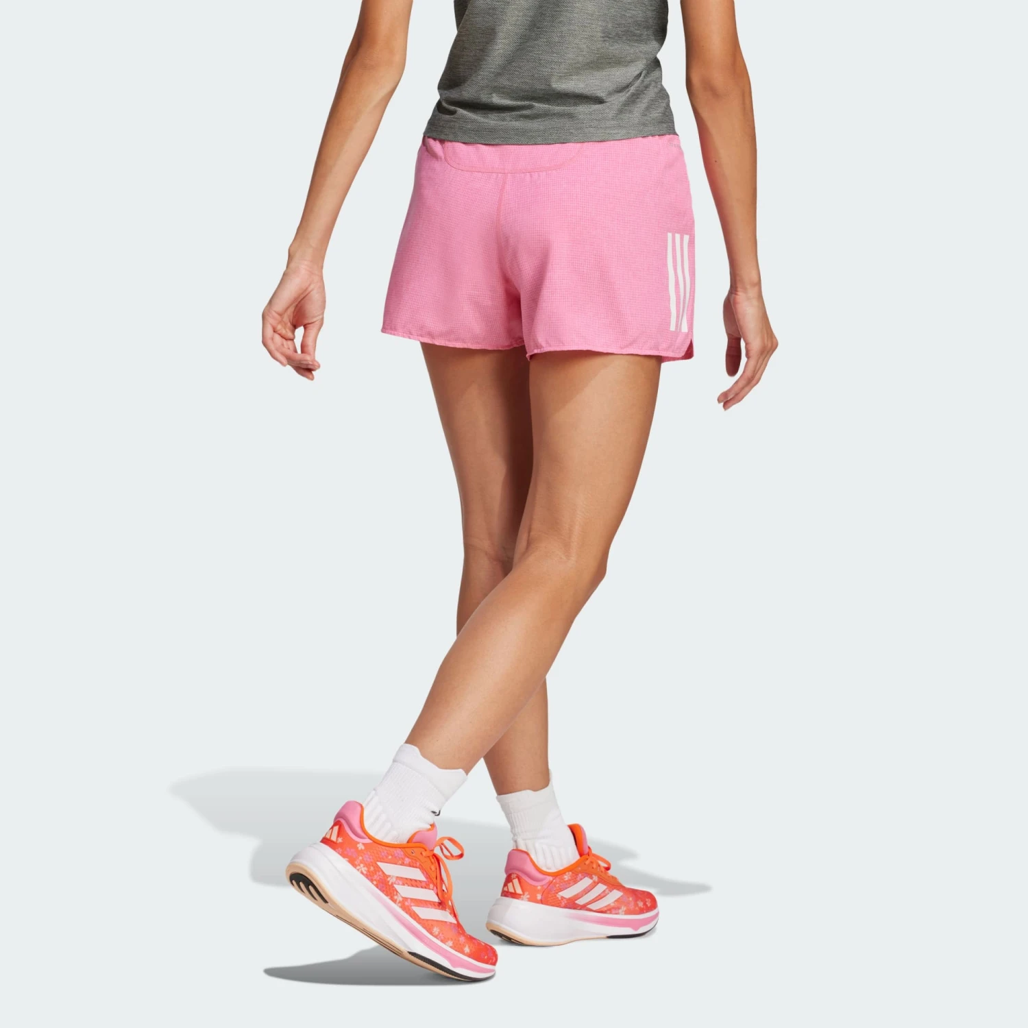 ADIDAS Women's OTR Base Shorts (Pink Fusion/White Melange) 4 ADIDAS Women's OTR Base Shorts (Pink Fusion/White Melange) - Image 2
