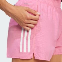 ADIDAS Women's OTR Base Shorts (Pink Fusion/White Melange) 10 ADIDAS Women's OTR Base Shorts (Pink Fusion/White Melange) -FastStride Gear Own the Run Shorts Pink JM8224 41 detail