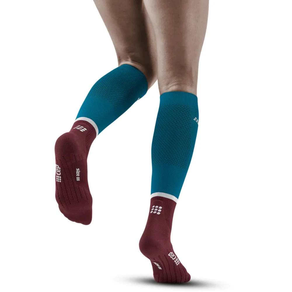 CEP Women's Run Tall Socks 4.0 (Petrol/Dark Red) 4 CEP Women's Run Tall Socks 4.0 (Petrol/Dark Red) - Image 2