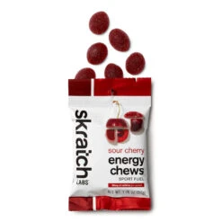 Skratch Labs Sport Energy Chews -FastStride Gear SourCherryEnergyChewSportFuelSingleFront