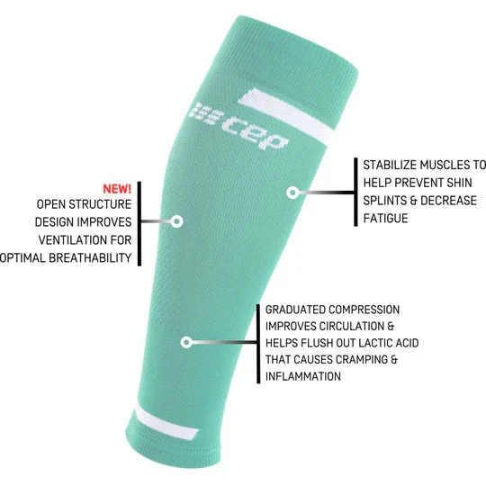 CEP Women's Run Calf 4.0 Compression Sleeve (Ocean) 7 CEP Women's Run Calf 4.0 Compression Sleeve (Ocean) - Image 5
