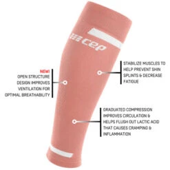 CEP Women's Run Calf 4.0 Compression Sleeve (Rose) 11 CEP Women's Run Calf 4.0 Compression Sleeve (Rose) -FastStride Gear The Run Calf Sleeves 4.0 rose infograph 5 540x 3ae27651 d38e 45f9 88bb 9001f77002a3