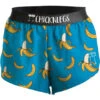 Men's Blue Banana 2" Split Shorts -FastStride Gear chicknlegs mens 2 inch split shorts blue bananas ghost image