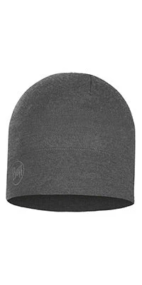 Buff Midweight Merino Wool Hat Light Grey Melange