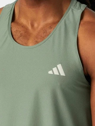 ADIDAS Men's Own The Run Base Tank (Silver Green) 6 ADIDAS Men's Own The Run Base Tank (Silver Green) - Image 4